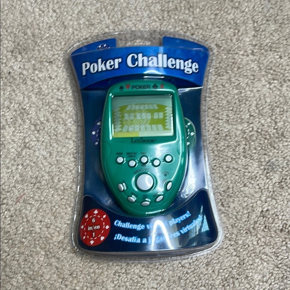 Green Handheld Poker Console with LCD Screen